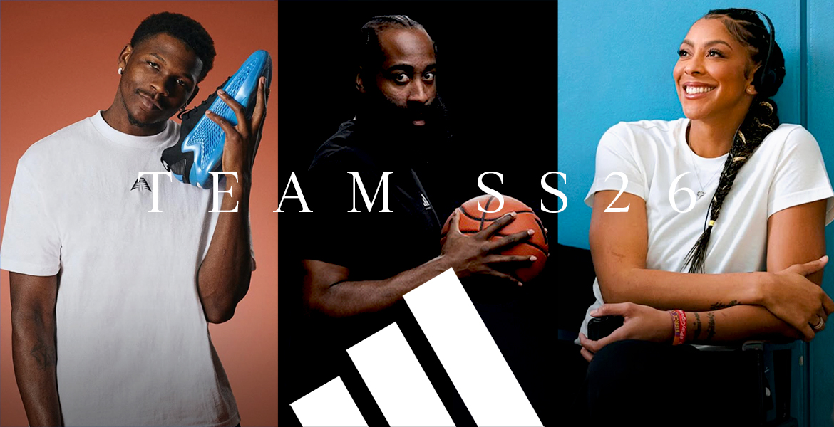 Anthony Edwards, James Harden and Candace Parker take center stage on the cover of the Spring/Summer 2026 catalog