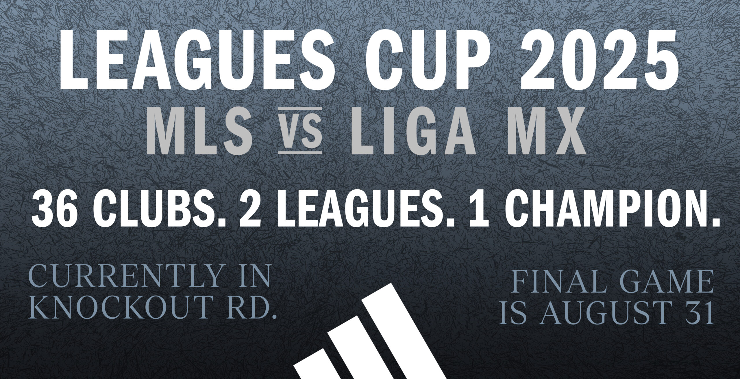 Leagues Cup 2025 is currently in the Knockout Round and runs through August 31st. 18 selected clubs from MLS play a tournament against all 18 clubs in Liga MX.