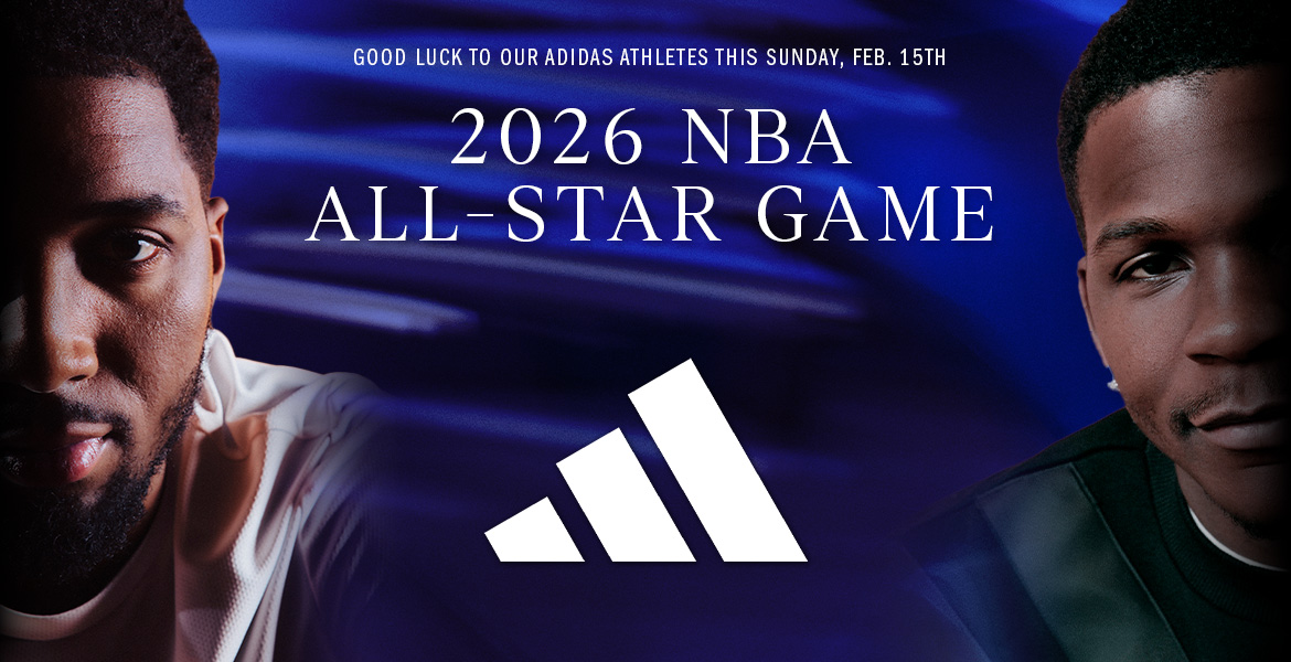 Good luck to our adidas athletes--including Donovan Mitchell and Anthony Edwards--in the 2026 NBA All-Star Game happening this Sunday, February 15th.