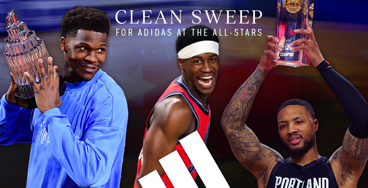 Congrats to our adidas athletes for winning big at the 2026 NBA All-Stars Games. Anthony Edwards, VJ Edgecombe, and Damian Lillard