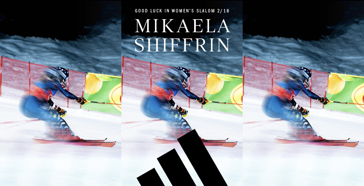 Good luck to adidas athlete/skiier Mikaela Shiffrin in the 2026 Olympic Women's Slalom this February 18th.